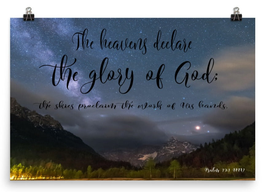 Psalm 19:1 Art Print - 24x36