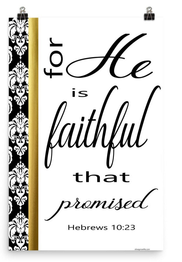 Hebrews 10:23 God's Promises Art Print 