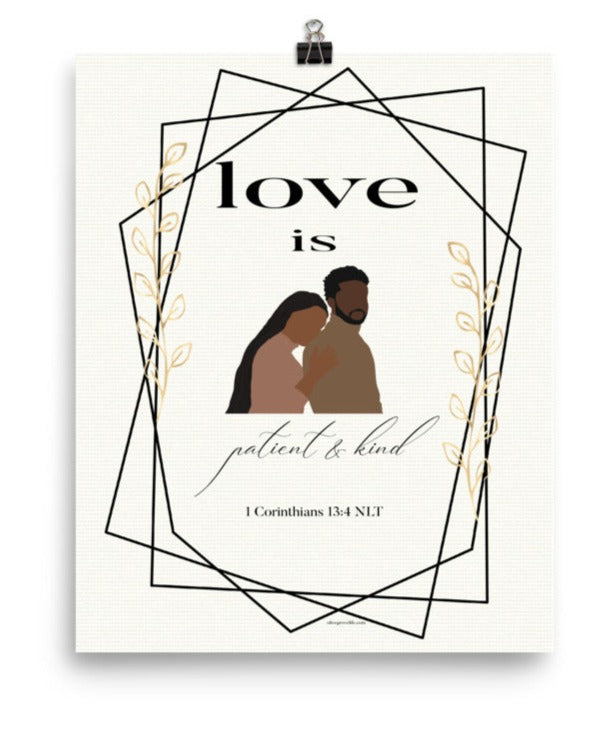 1 Corinthians 13:4 Art Print 8 x 10