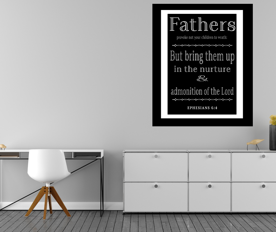 Ephesians 6:4 Art Print office mockup