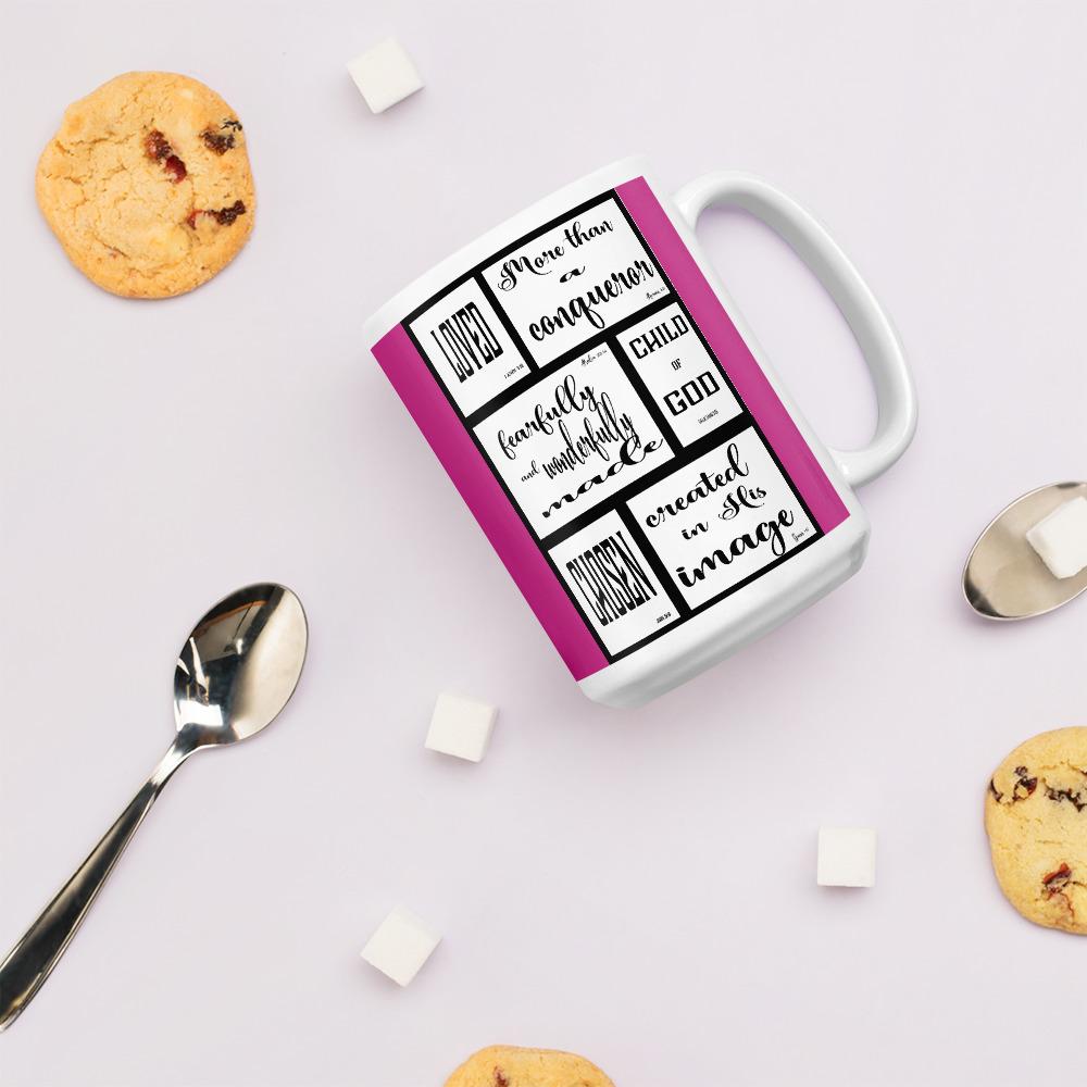Spiritual Identity Mug with sugar cubes, spoons, and cookies