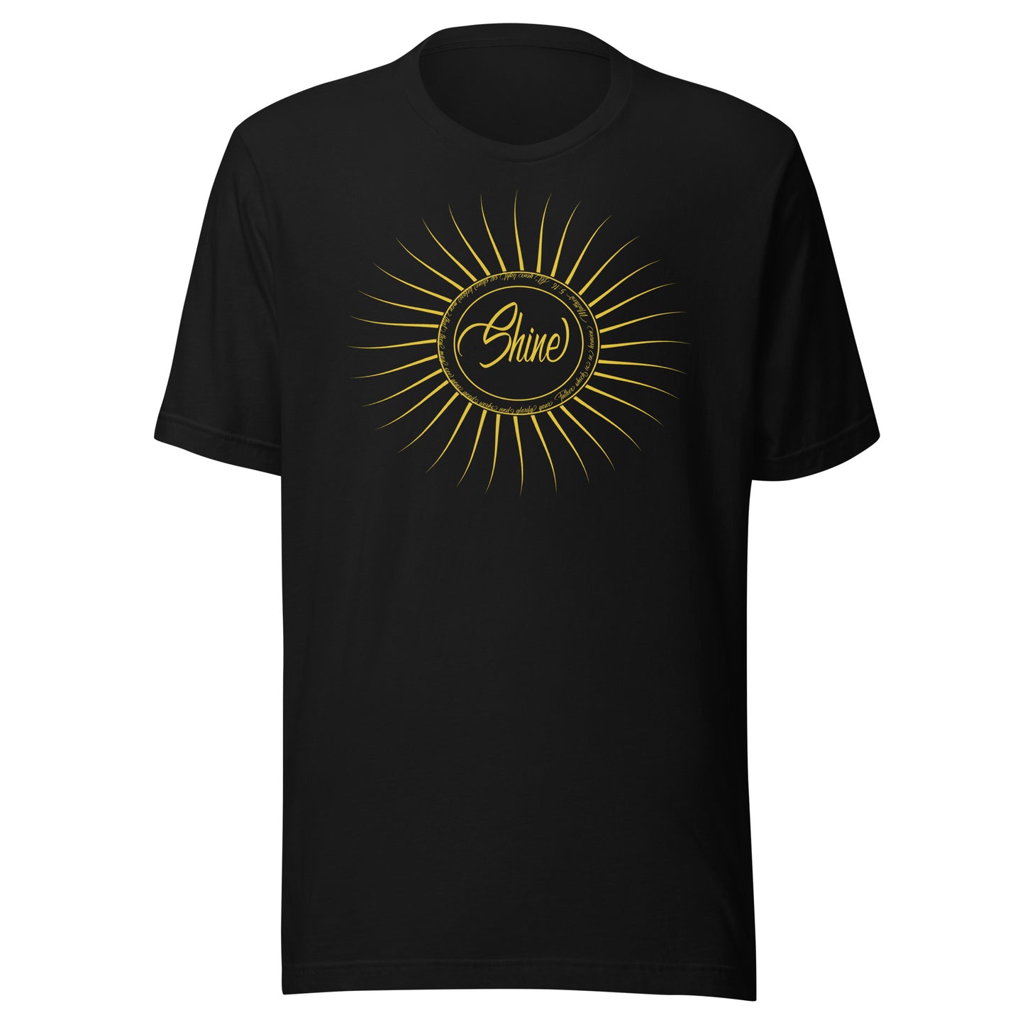 Matthew 5:16 Shine Short-Sleeve Unisex T-Shirt Black front