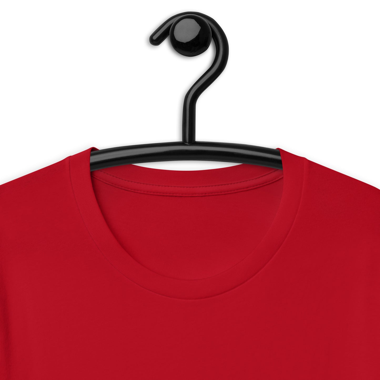 1 Corinthians 13:13 greatest love T-shirt in Red - closeup on neckline