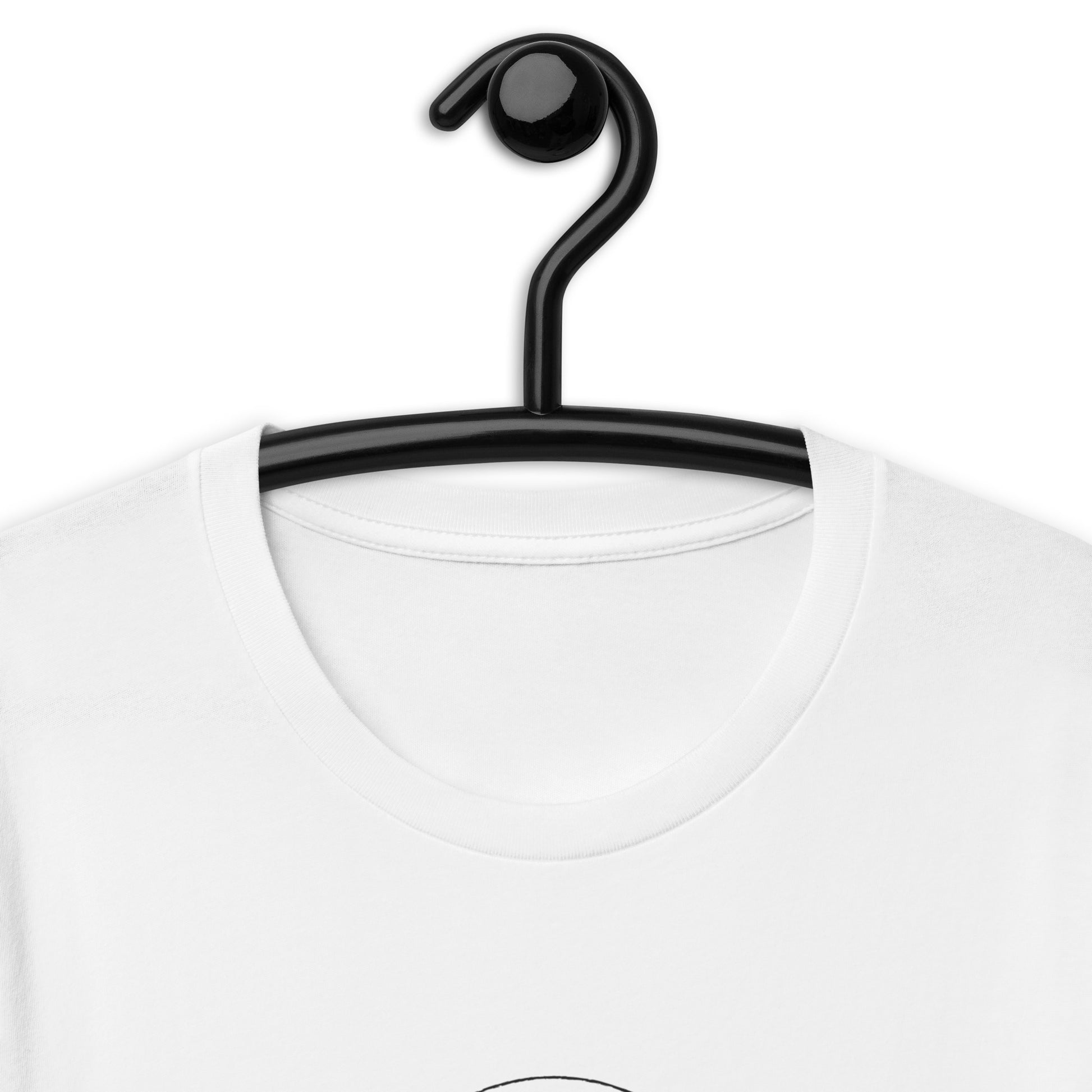 Micah 6:8 Short-Sleeve Unisex T-Shirt White on hanger closeup of neckline