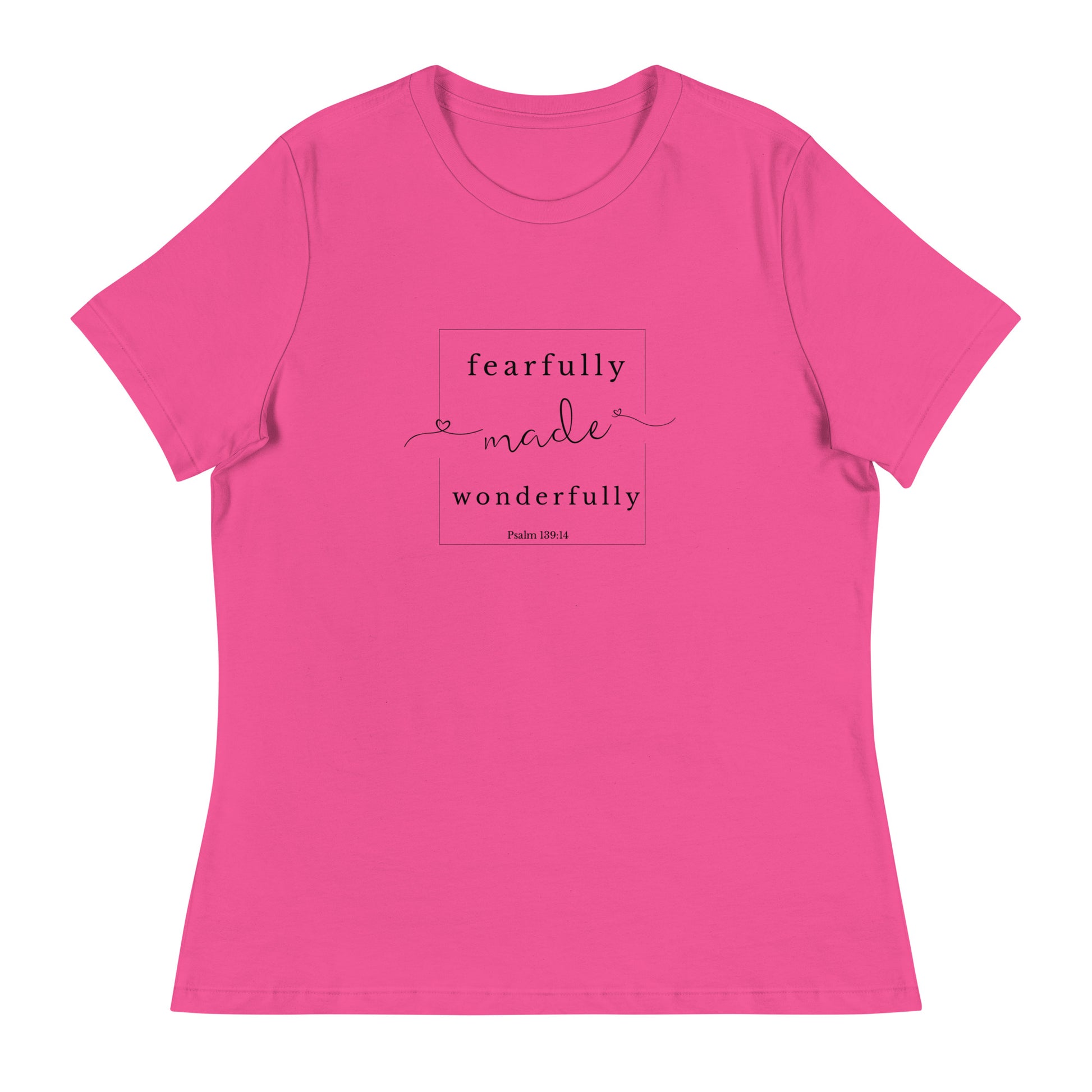 Psalm 139:14 T-Shirt - berry front
